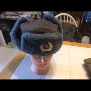 Authentic Soviet Ushanka hat.